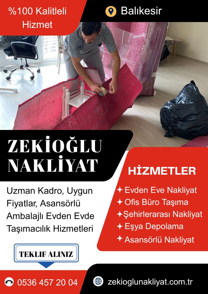 balıkesir evden eve nakliyat firması